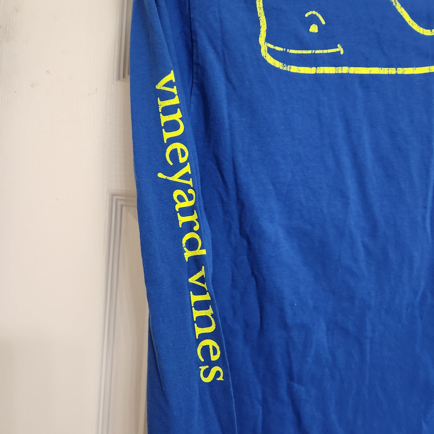 REDUCED #142 Vineyard Vines Sz 18 Long Sleeve Blue Logo Tee