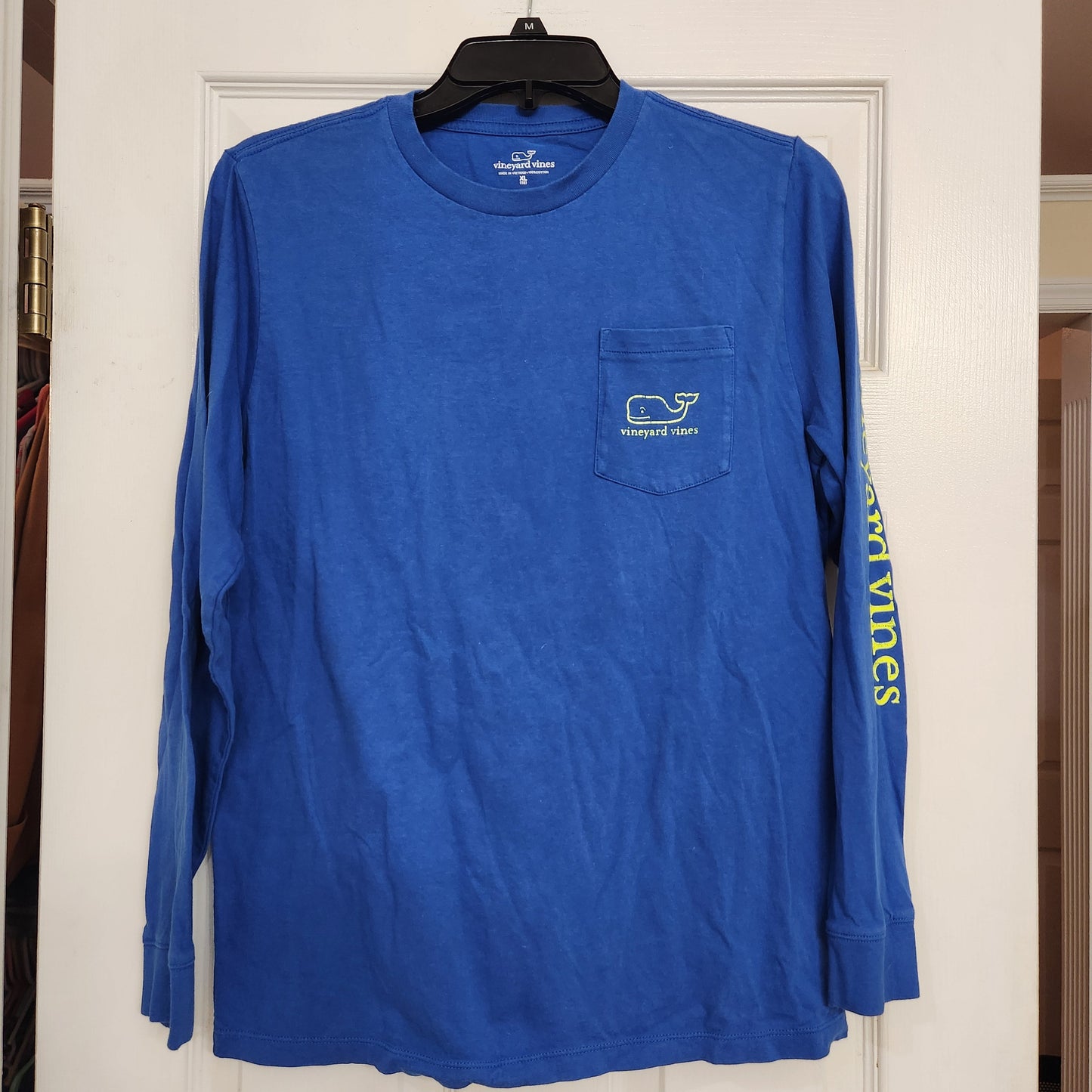 REDUCED #142 Vineyard Vines Sz 18 Long Sleeve Blue Logo Tee