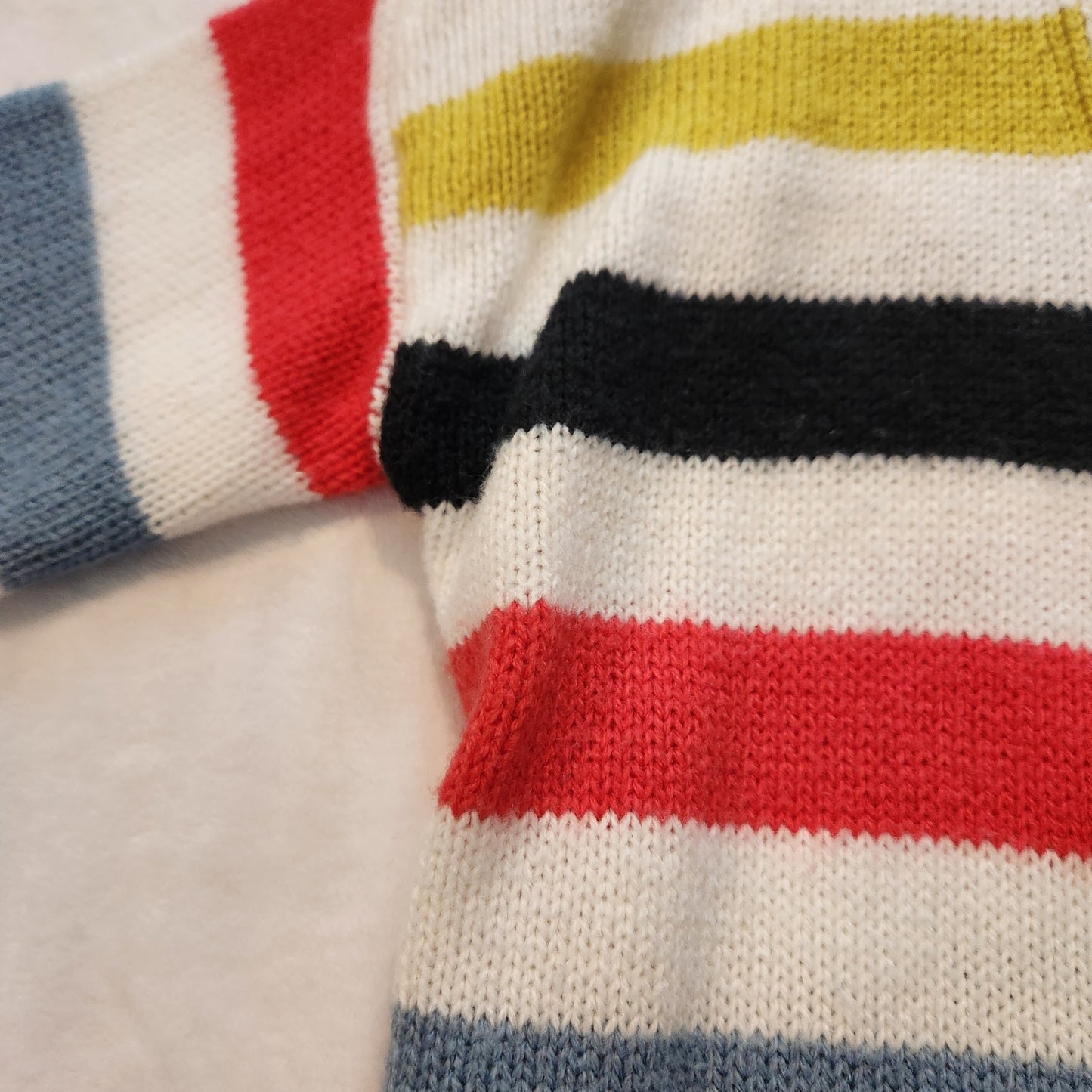 #142 Gianni Bini GB Sz 6 Striped Sweater Girls Cardigan Knit Top