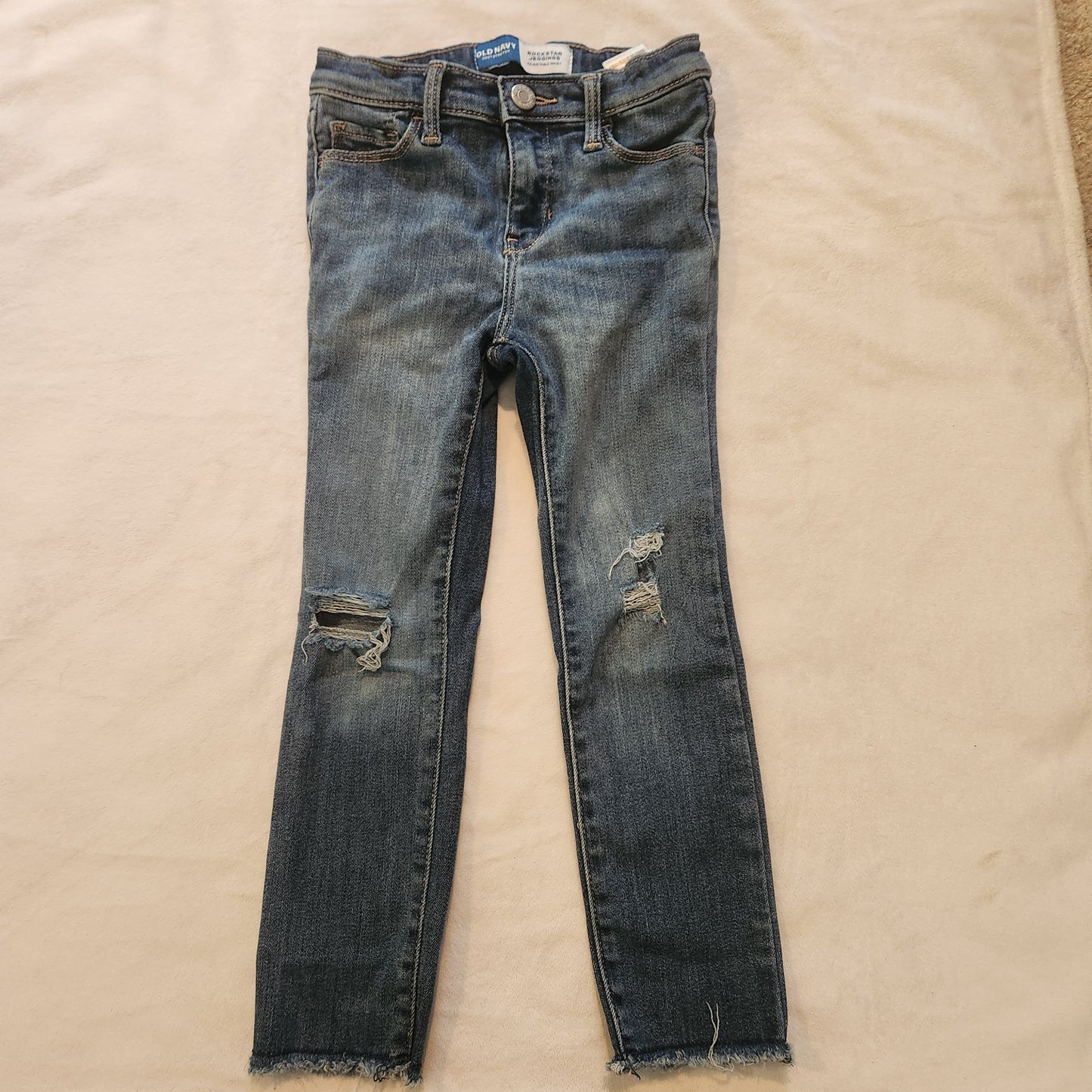 #142 Old Navy 5T Elastic Pull On Skinny Jeans Lot Of 3