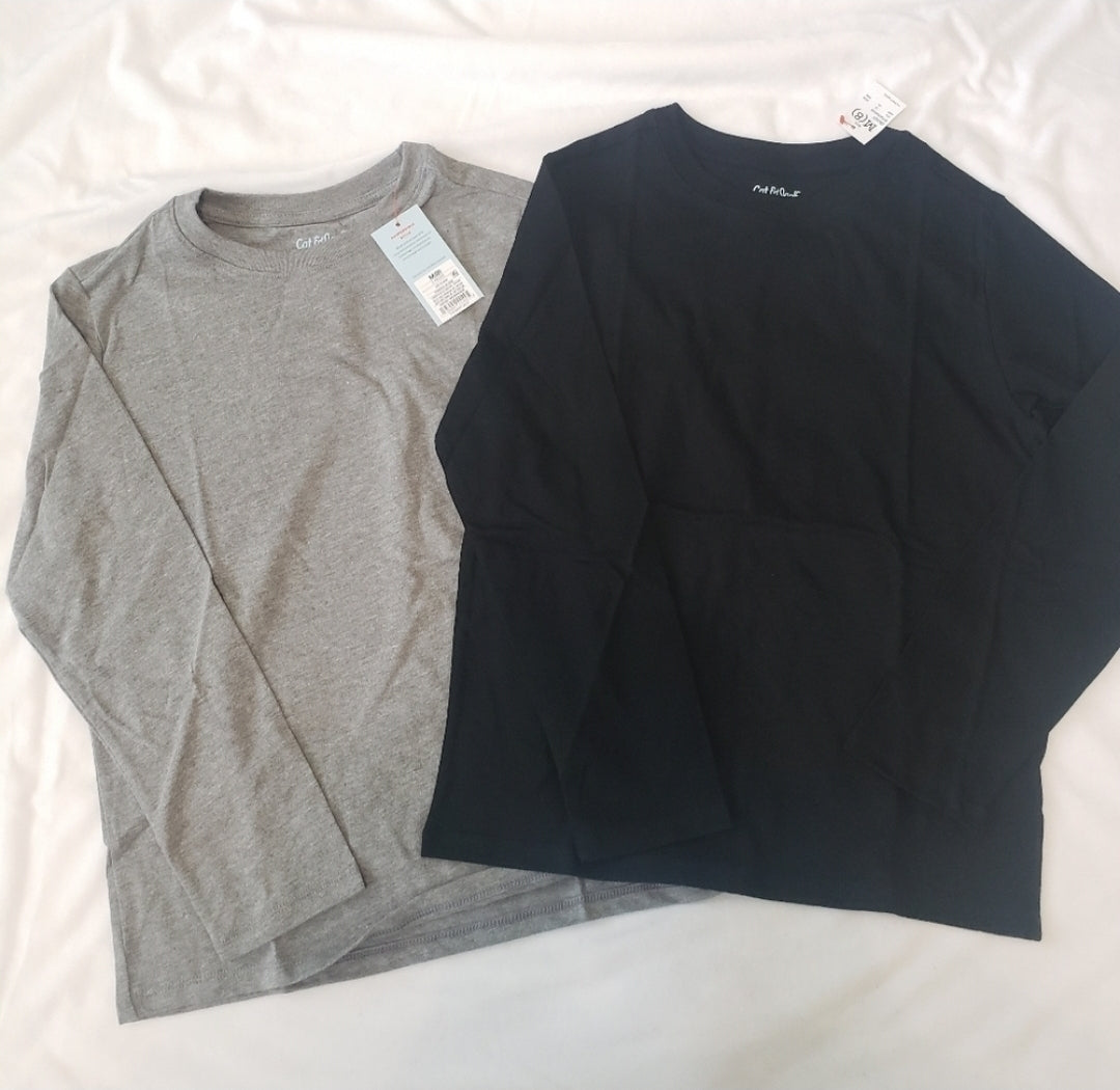 #142 NWT Cat & Jack SZ 8 Long Sleeve Tees Bundle Of 2