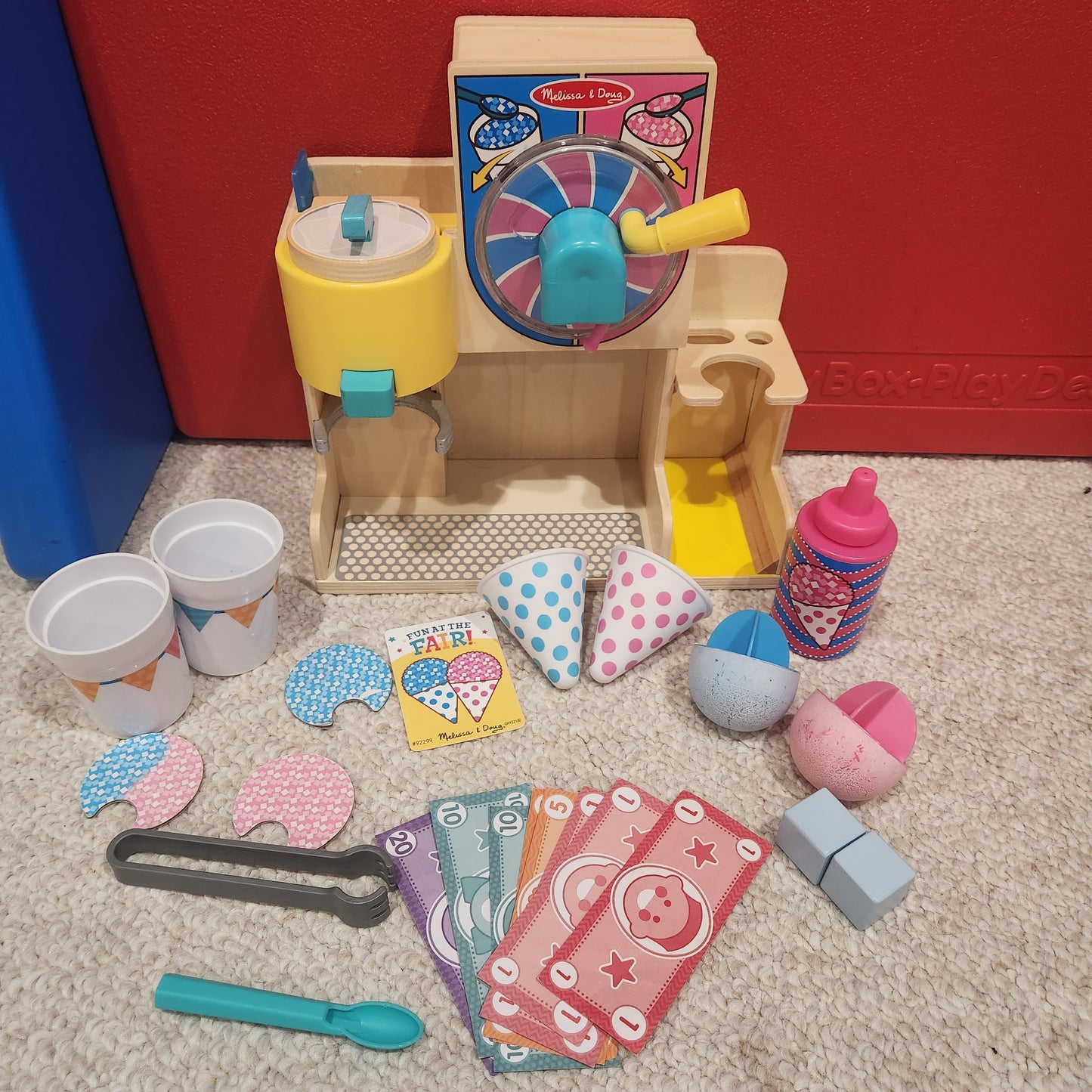 #142 Melissa & Doug Fun at the Fair! Wooden Snow-Cone and Slushie Play Set