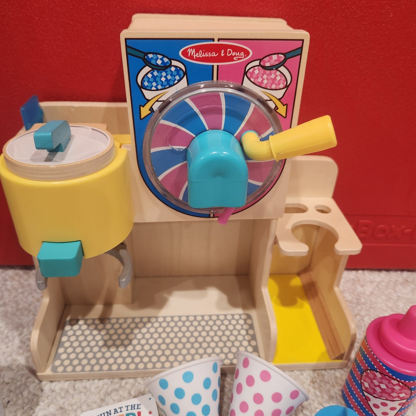 #142 Melissa & Doug Fun at the Fair! Wooden Snow-Cone and Slushie Play Set