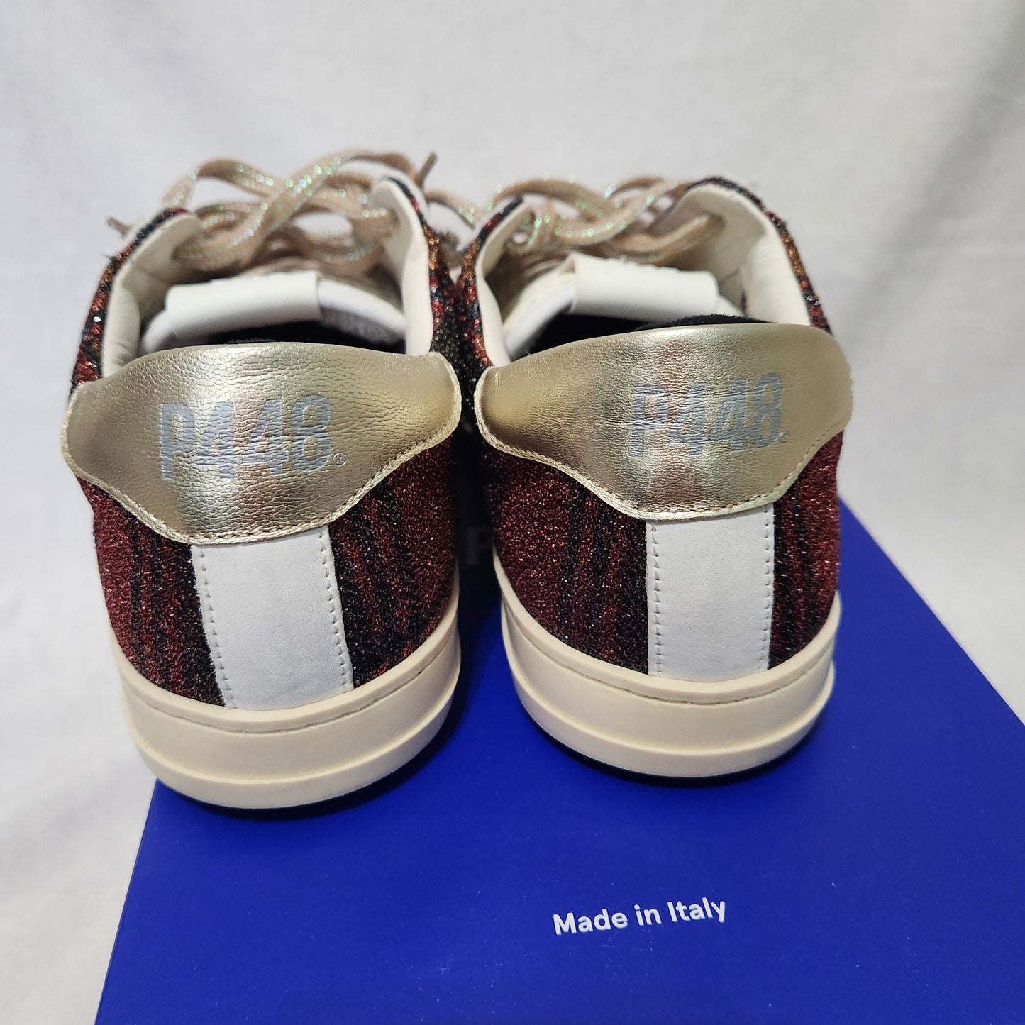 REDUCED #142 NWT P448 S23 John BL SZ EU 40 9.5-10 Lace Up Low Top Sneakers