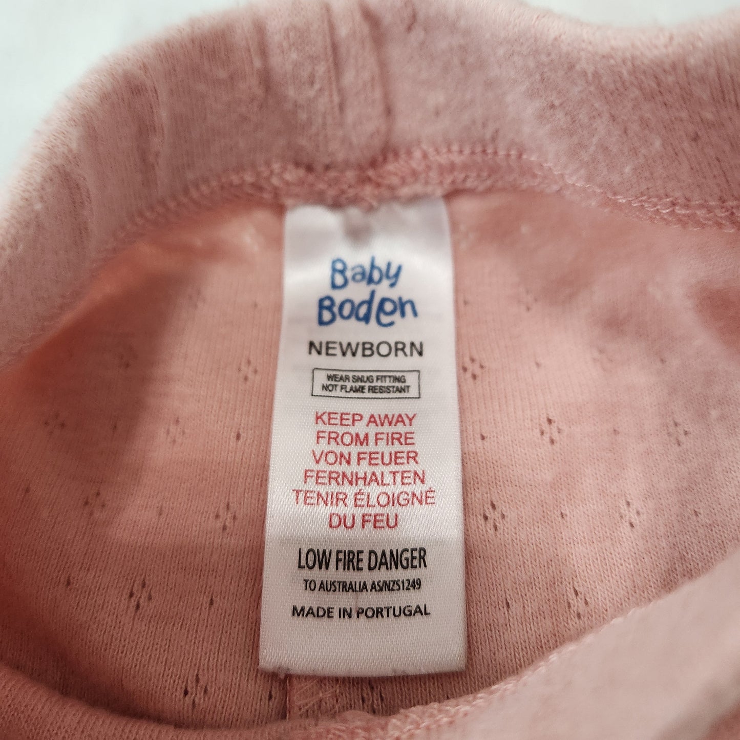 REDUCED #142 Baby Boden Newborn Pink Knit Joggers