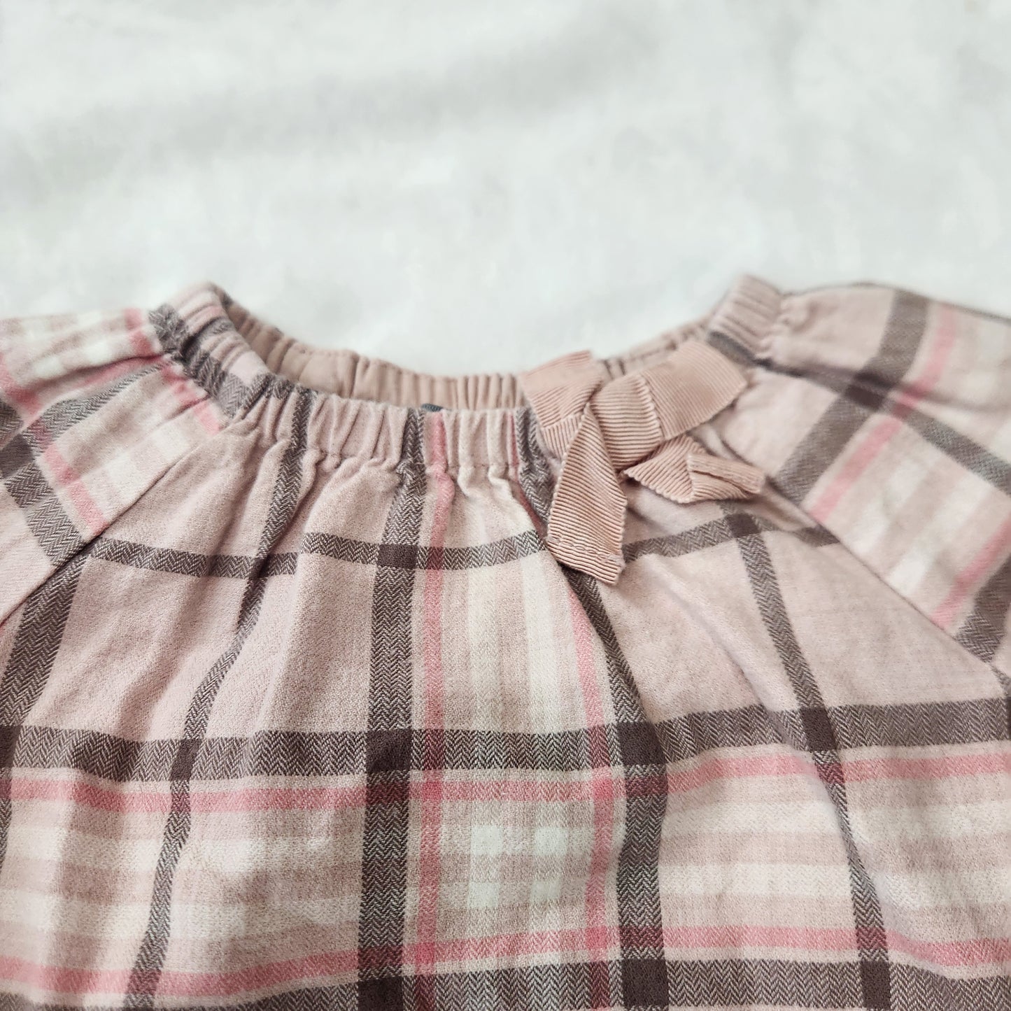 #142 Baby Gap 6-12 Mths Pink Plaid Dress and Bloomers