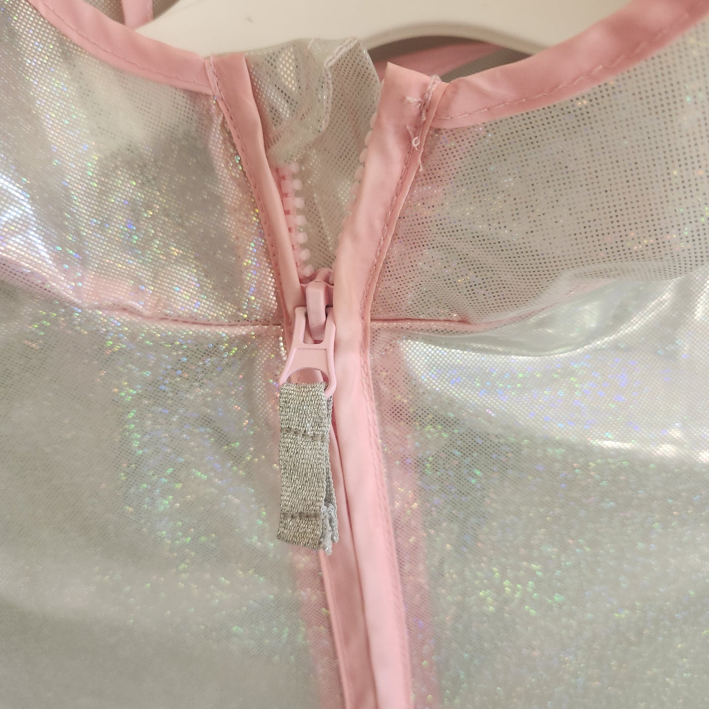 REDUCED #142 Cat & Jack 5T Hooded Iridescent Rain Coat