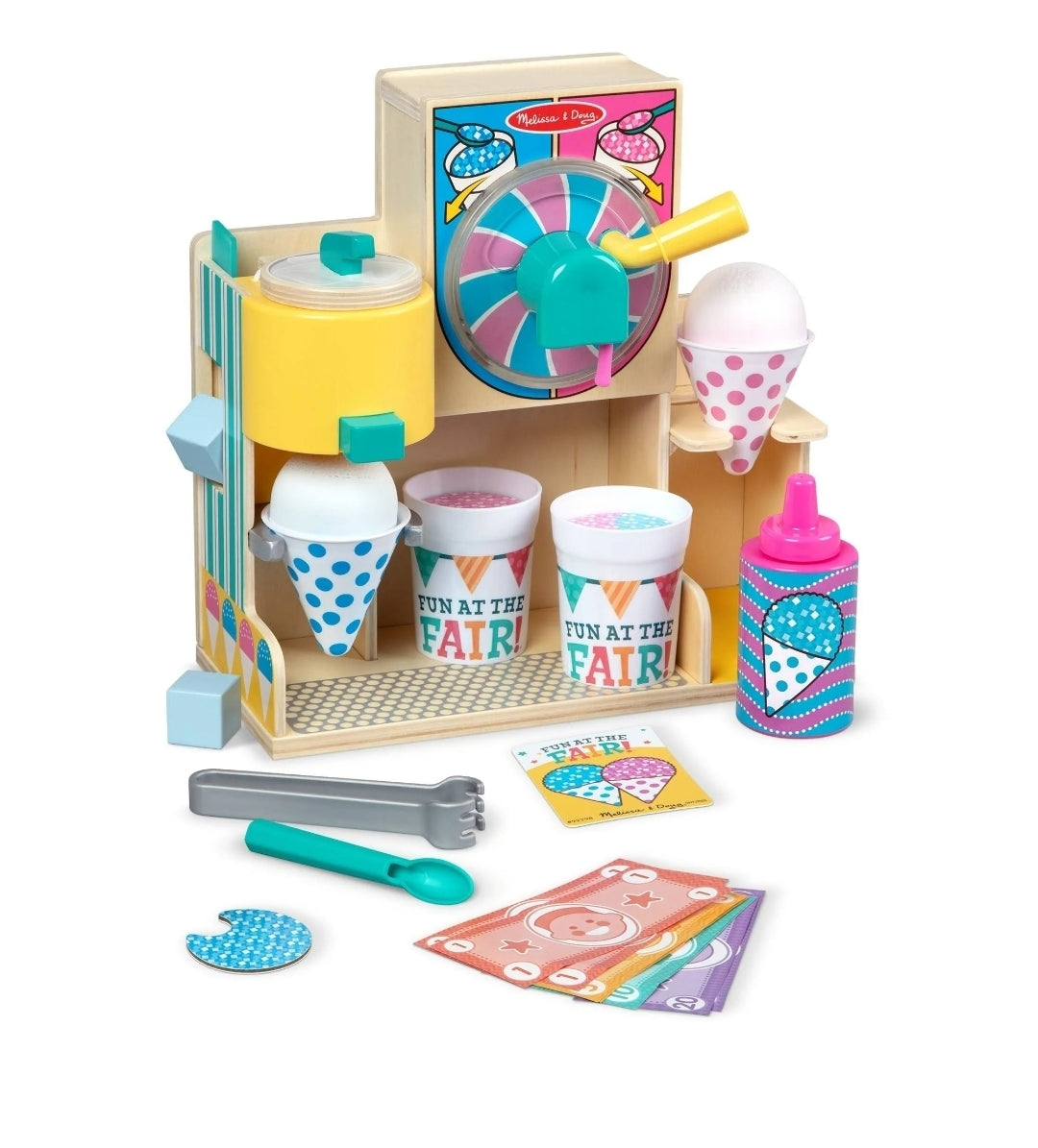 #142 Melissa & Doug Fun at the Fair! Wooden Snow-Cone and Slushie Play Set