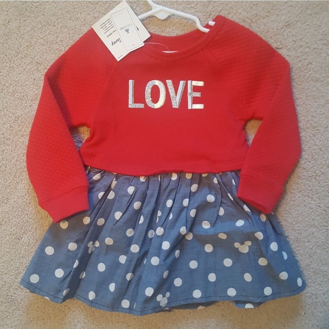 REDUCED #142 NWT Baby Gap x Disney 12-18 Months LOVE Dress