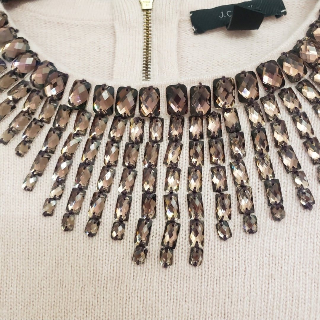 REDUCED #142 J. Crew Women's XS Jeweled-Starburst Dusty Quartz Sweater