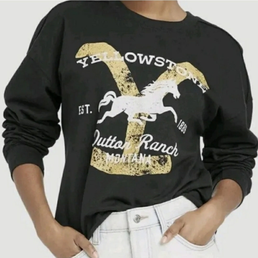 #142 NWT Yellowstone Dutton Ranch Women's Med Cropped Sweatshirt