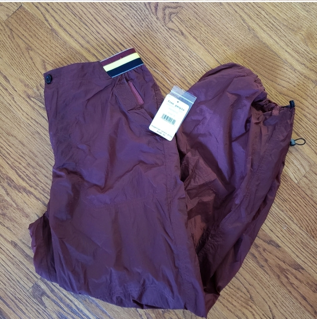 REDUCED #142 NWT Free People Small Mahogoney Ripple Sport Pants