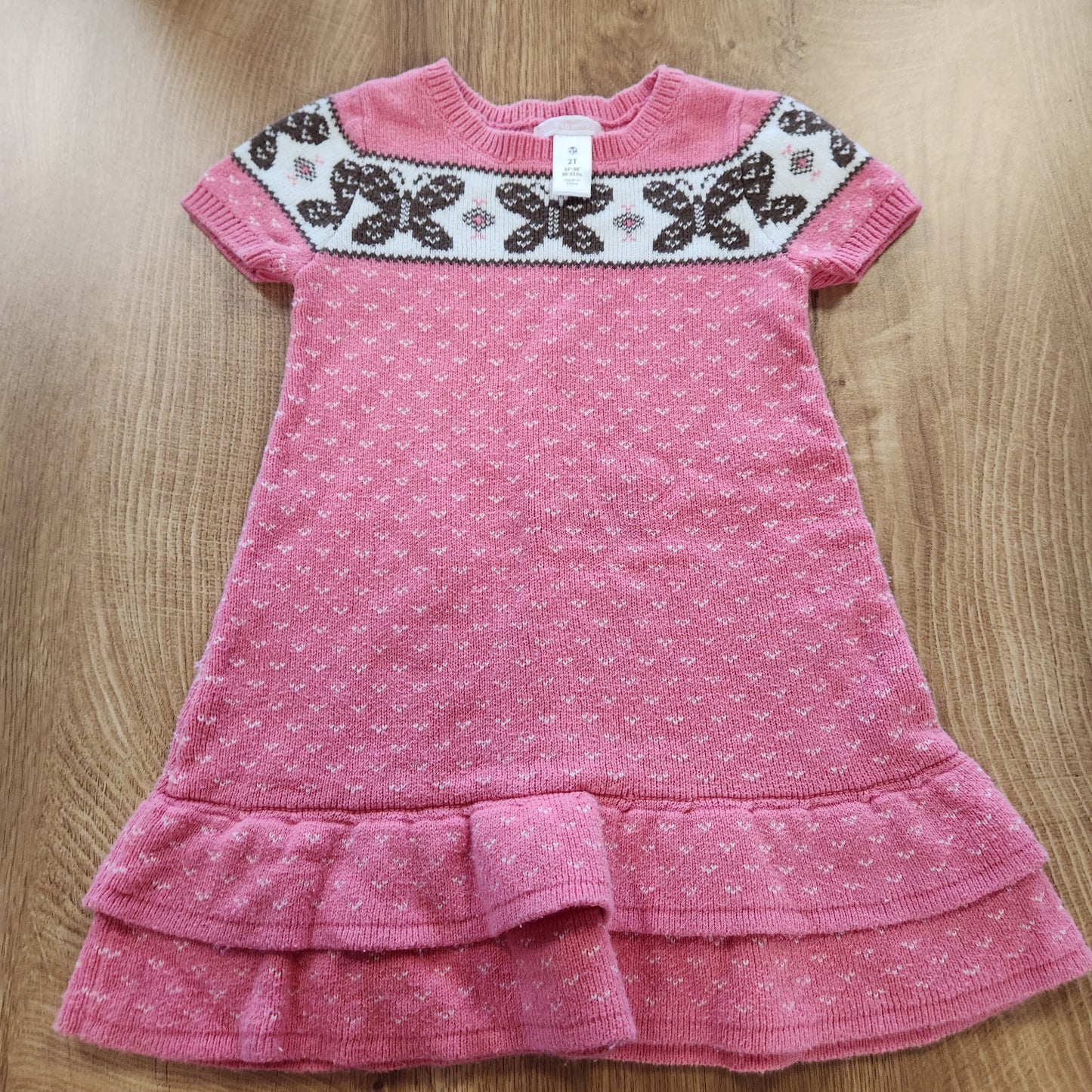 #142 Old Navy 2T Butterfly Sweater Dress