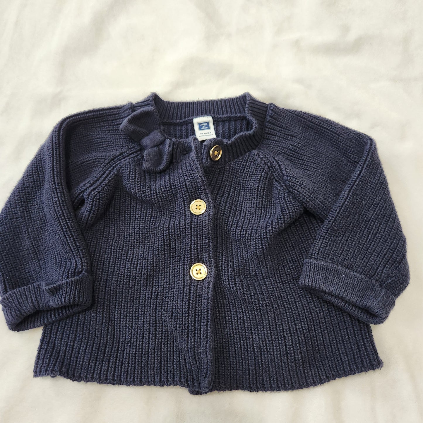 #142 Janie and Jack 18-24 Mths Navy Cardigan Sweater