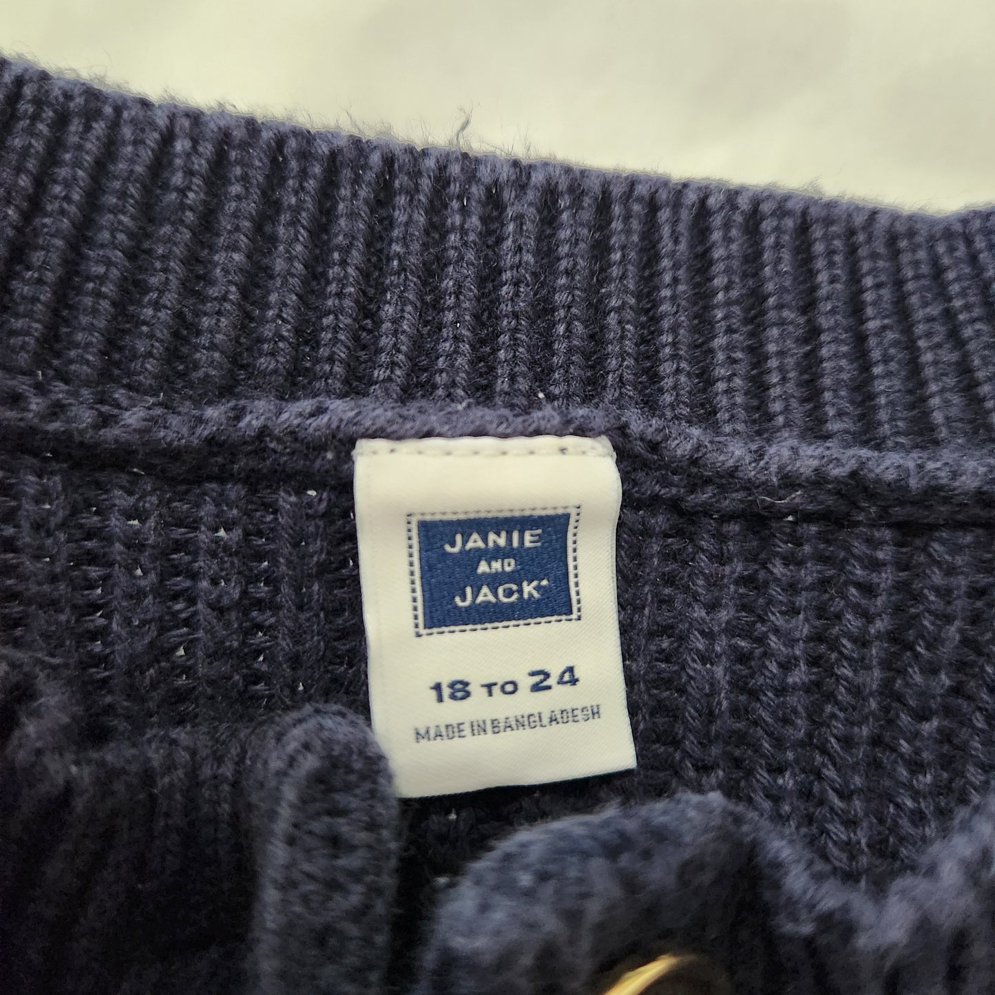 #142 Janie and Jack 18-24 Mths Navy Cardigan Sweater