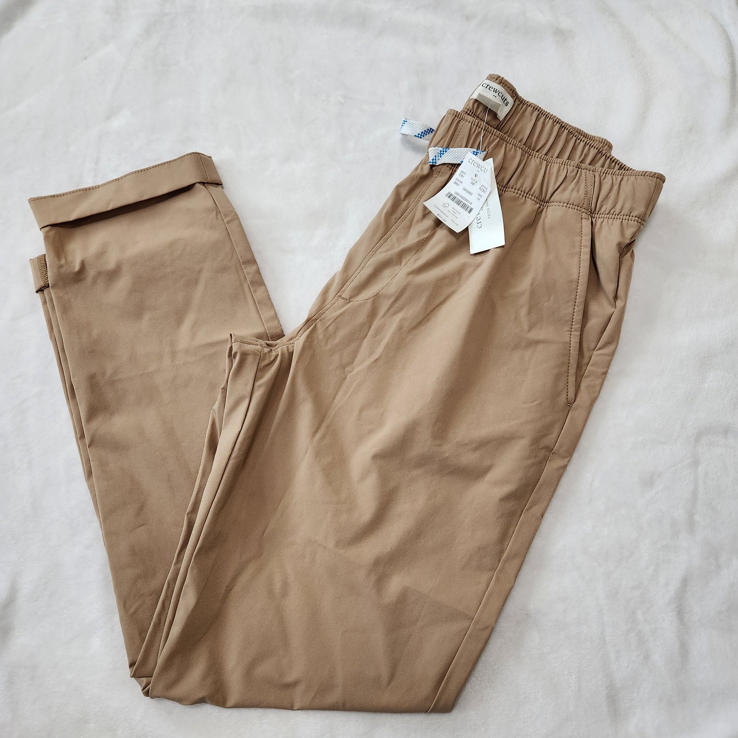 #142 NWT Crewcuts 14 Boys Pull On Tech Pants