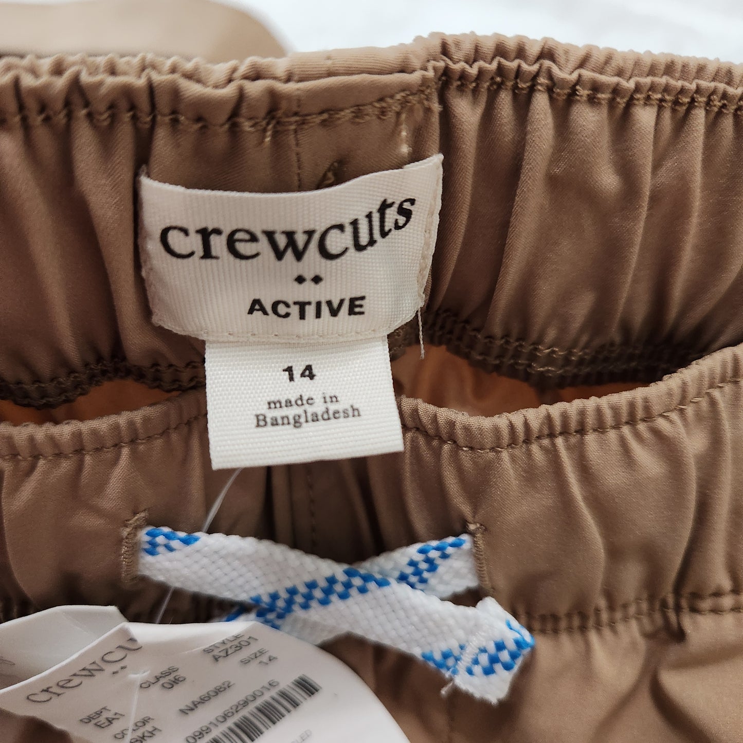 #142 NWT Crewcuts 14 Boys Pull On Tech Pants