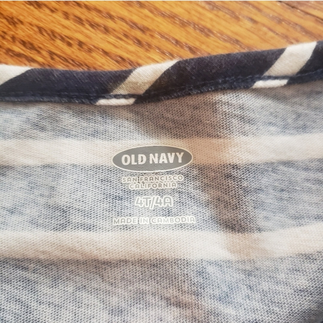 #142 Old Navy 4T Striped Thin Shift Dress