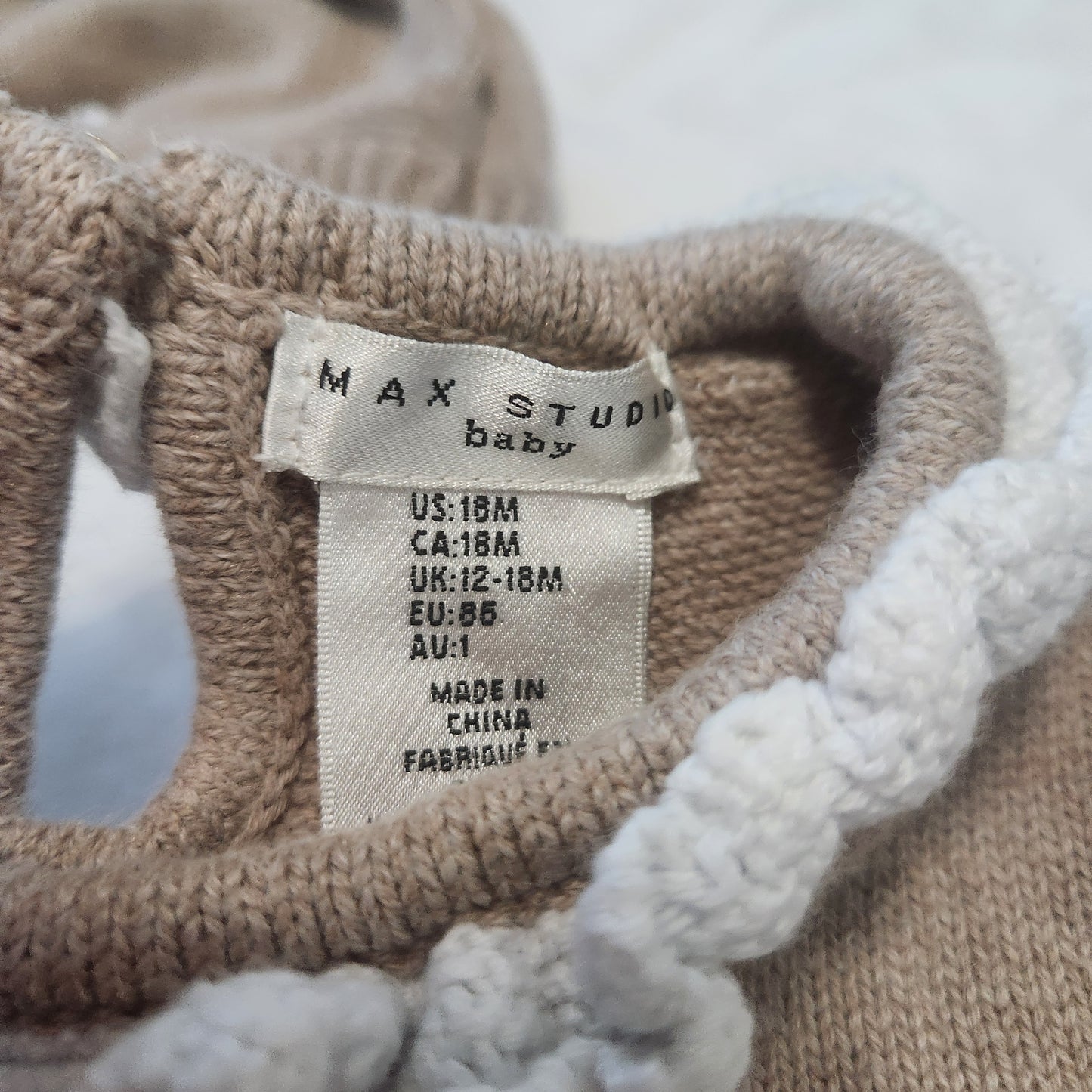 REDUCED #142 Max Studio Baby 18 Mth Pumpkin Sweater Dress