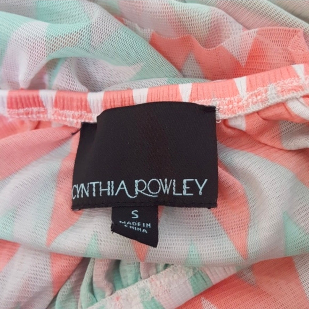REDUCED!! #104 Cynthia Rowley Small Chevron Hi-Lo Strapless Dress