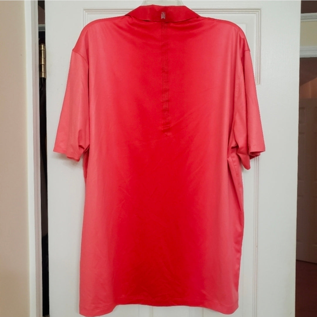 REDUCED!! #104 Nike Golf Tiger Woods Collection Large Dri-Fit Red Ombre Polo Shirt