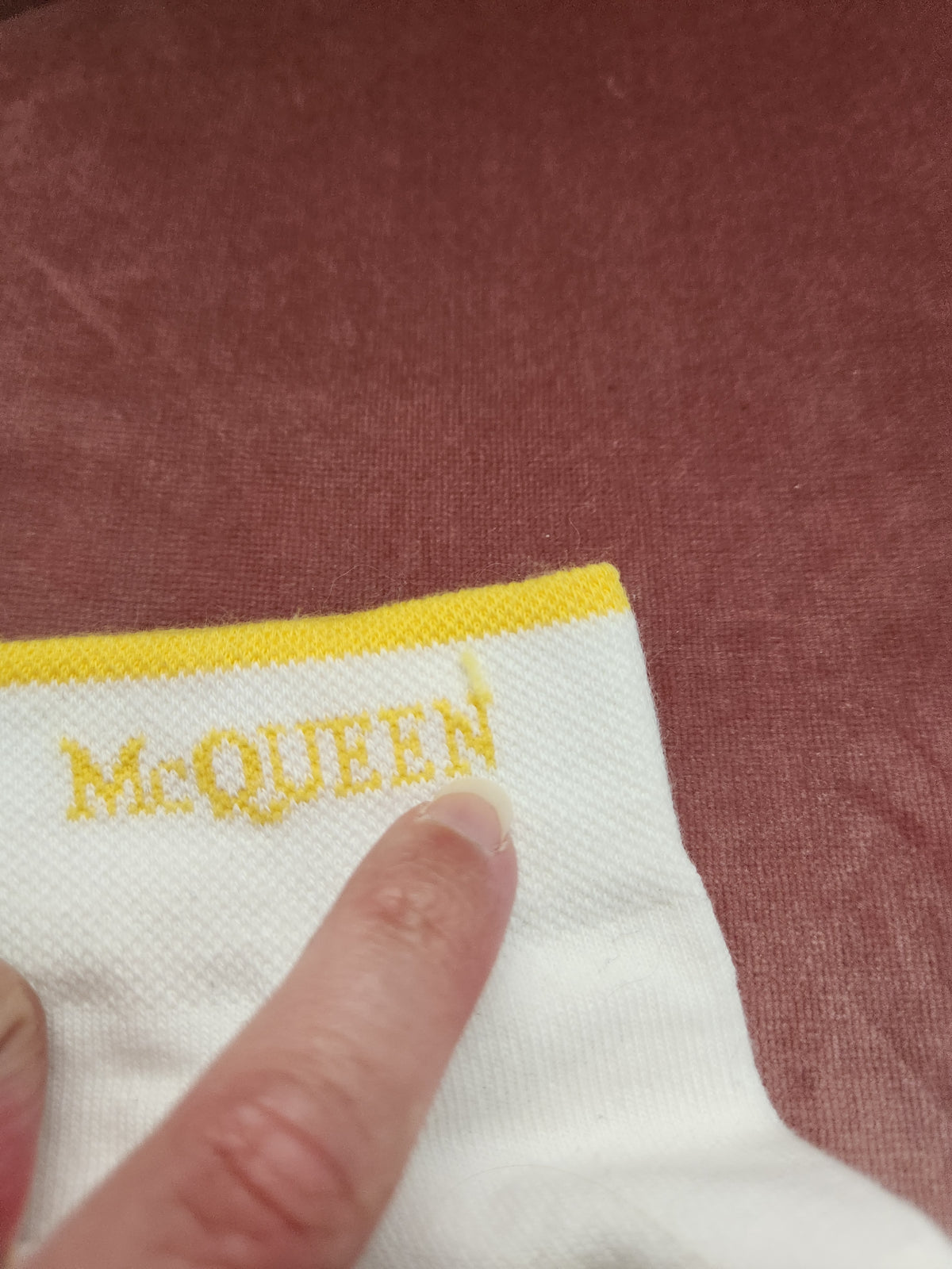 #167 NWT Alexander McQueen Ankle Banded Logo Socks Womens