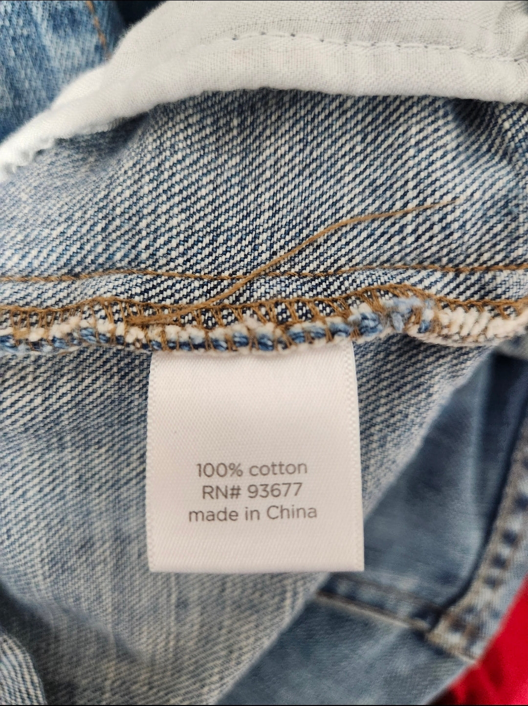 #167 JC Penny's Womens Large Classic Light Blue Denim Jacket