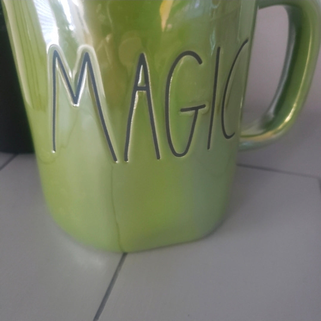 #167 NWT Rae Dunn Magic Green Iridescent Mug