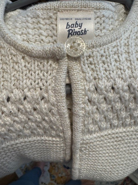 Seller #141 Ivory with Gold Thread Sweater Vest size 12M (2 of 2 available) SR