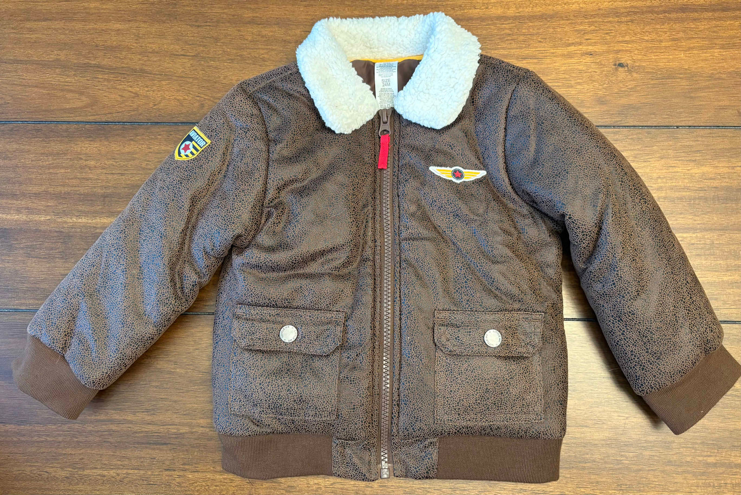 Seller #210 Little Me Boys Size 24M Brown Bomber Jacket