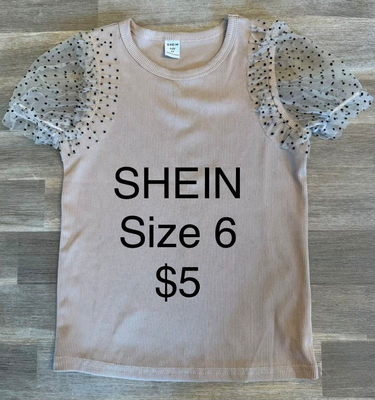 Girls Shein Top Size 6