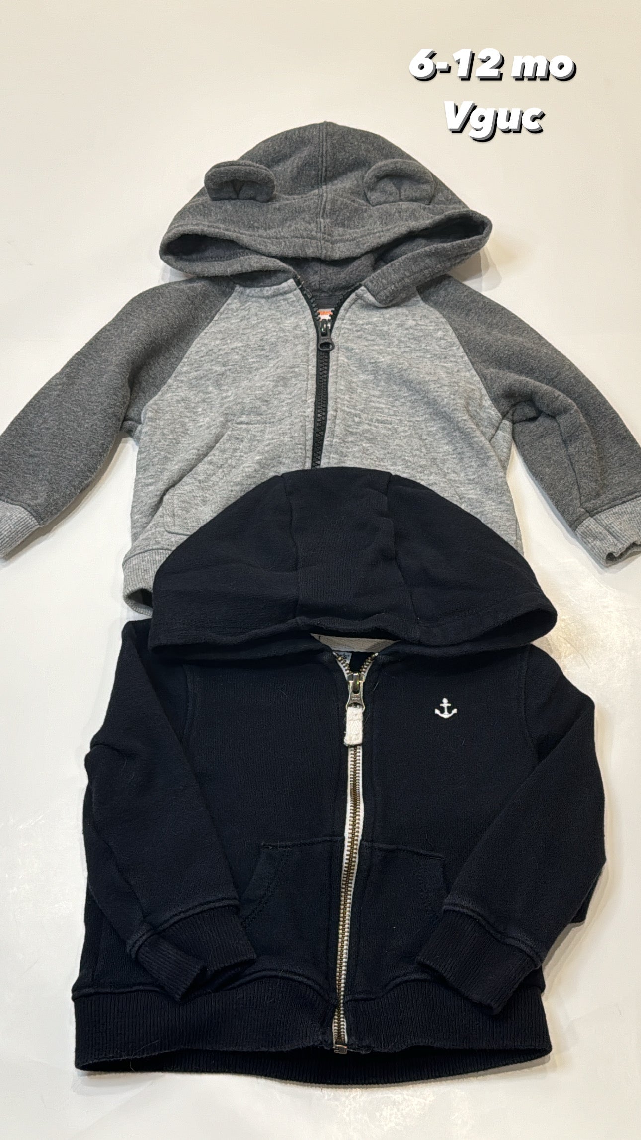 44 6-12 mo Baby basic hoodie bundle