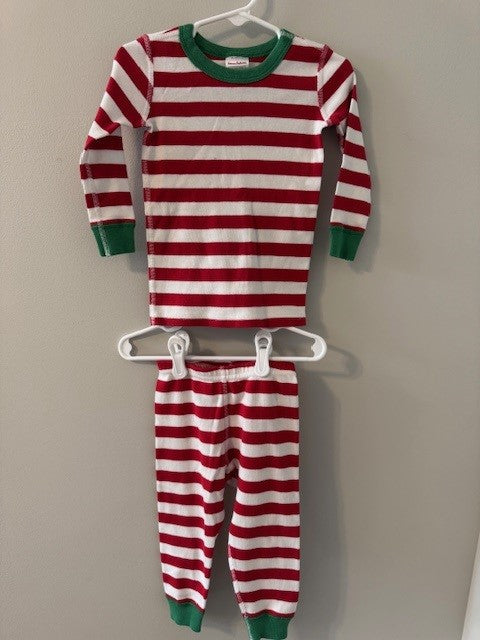 REDUCED #141 Hanna Andersson size 2T GUC Candy Cane Striped Pajamas (1 of 2 available) SR