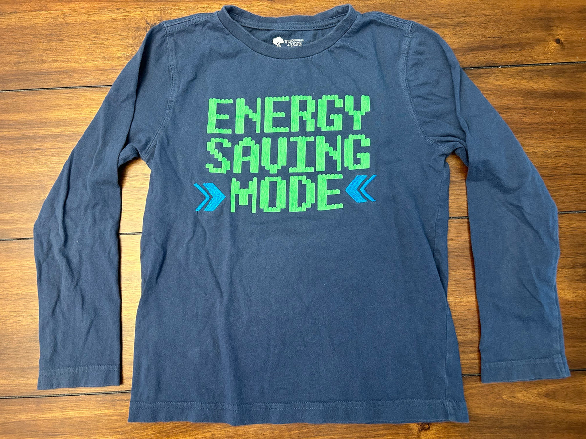 #197 Tucker & Tate Boys Size 7 Navy Graphic Long Sleeve T-shirt