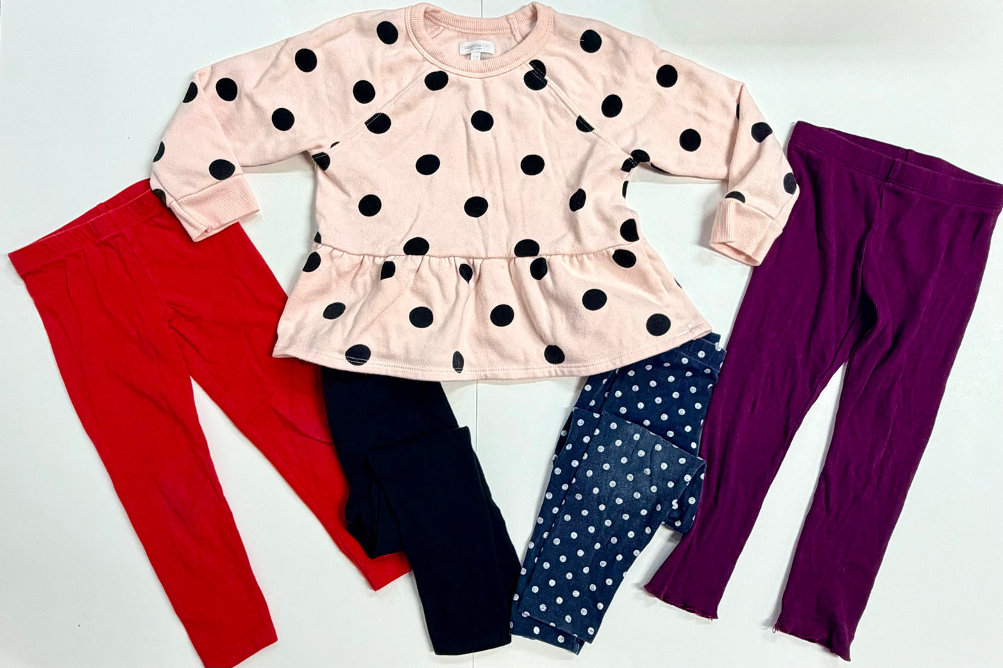 #153 4T Girl's Pants and 5T Sweatshirt - Mostly GUC but 1 Play