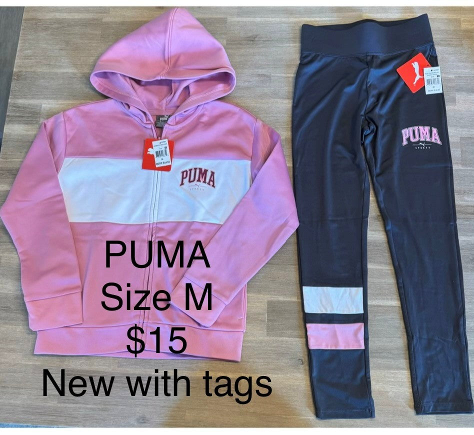 Girls NWT PUMA Sweatshirt & Pant Set Size M