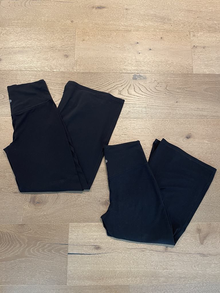 #222 Athleta Women's Medium Wide-Leg Full-Length and Cropped Elation Leggings Bundle (One Pair Retailed for $98 Alone!)