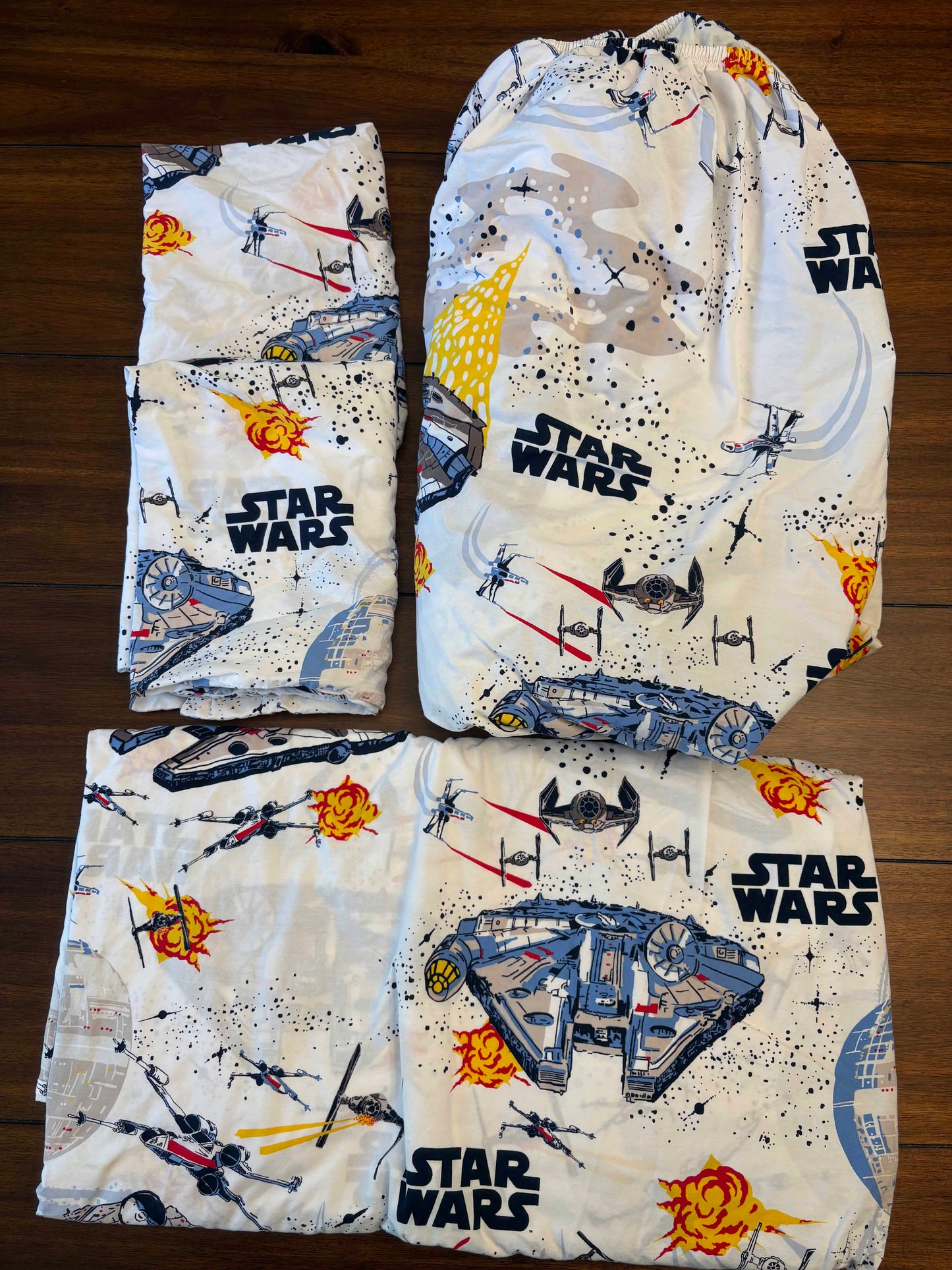Seller #210 Pottery Barn Kids Size Double 100% Organic Cotton Star Wars Sheet Set
