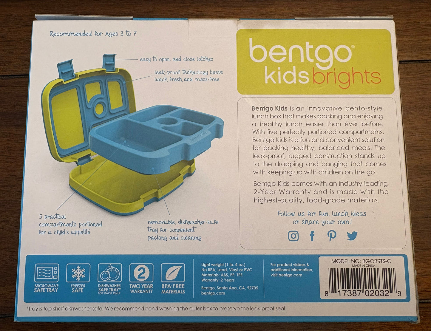Seller #210 BentGo Kids Yellow & Blue Leak Proof Children's Lunch Box