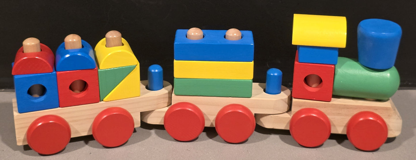#131 REDUCED Melissa & Doug Wooden Block Train