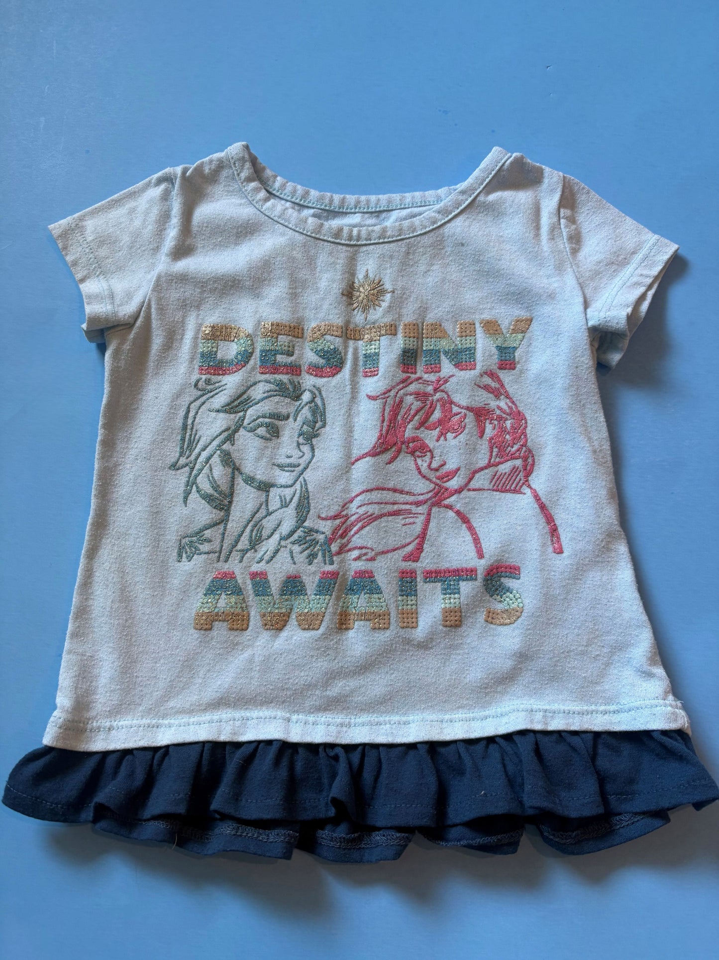 REDUCED #145 Girls 2t Frozen Glittery T-Shirt