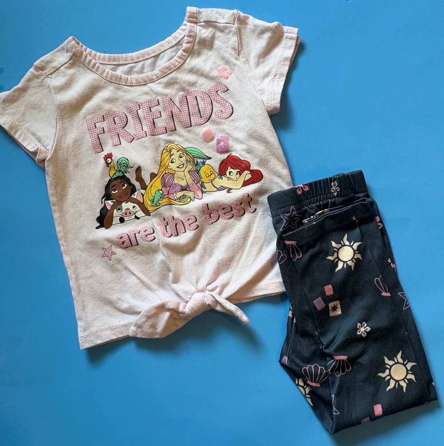 REDUCED #145 Girls 3t Princess T-Shirt/Pants Outfit