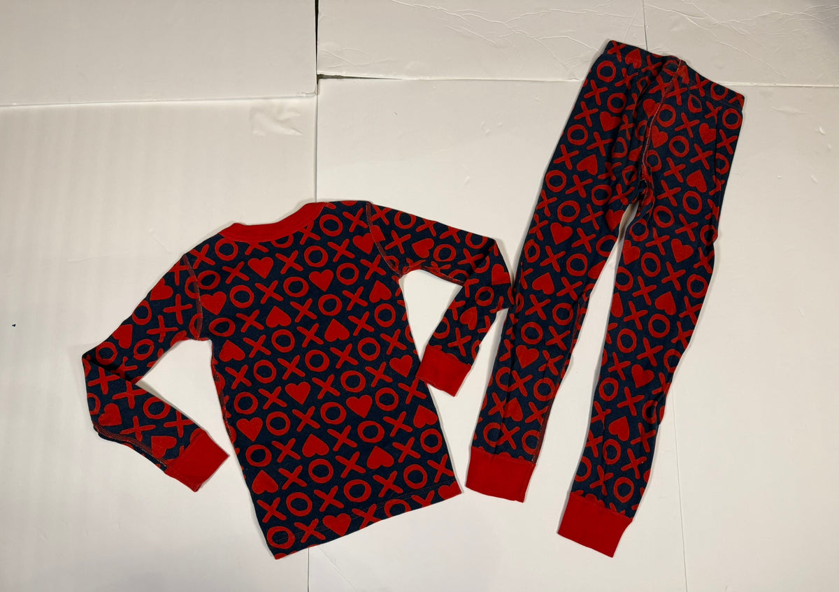 #141 Unisex 6-7 (120) Hanna Andersson XO Valentine Long Sleeve Pajamas