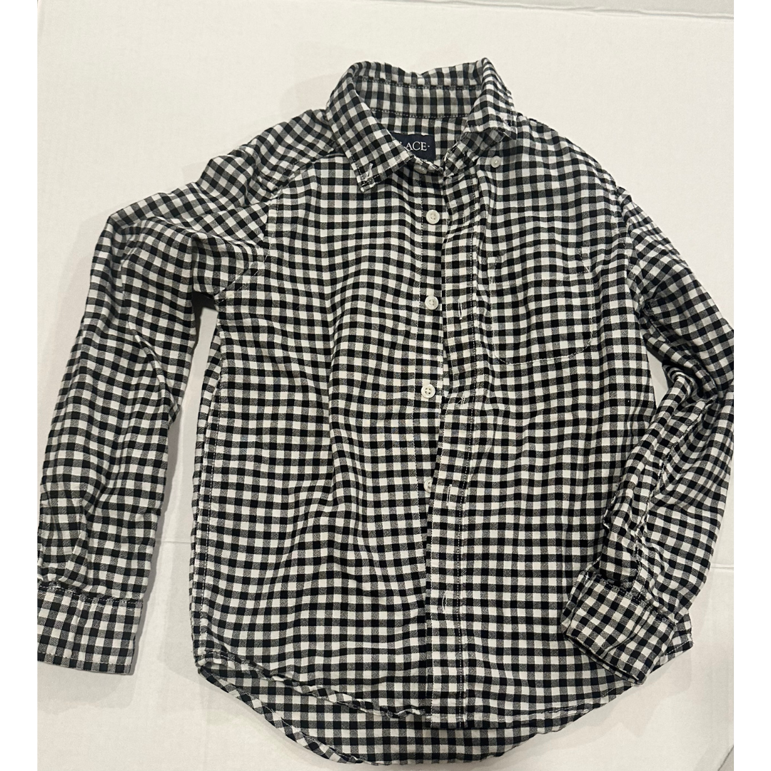 Seller 48- Childrens Place Black and White Plaid Button Up Boys Size 7/8