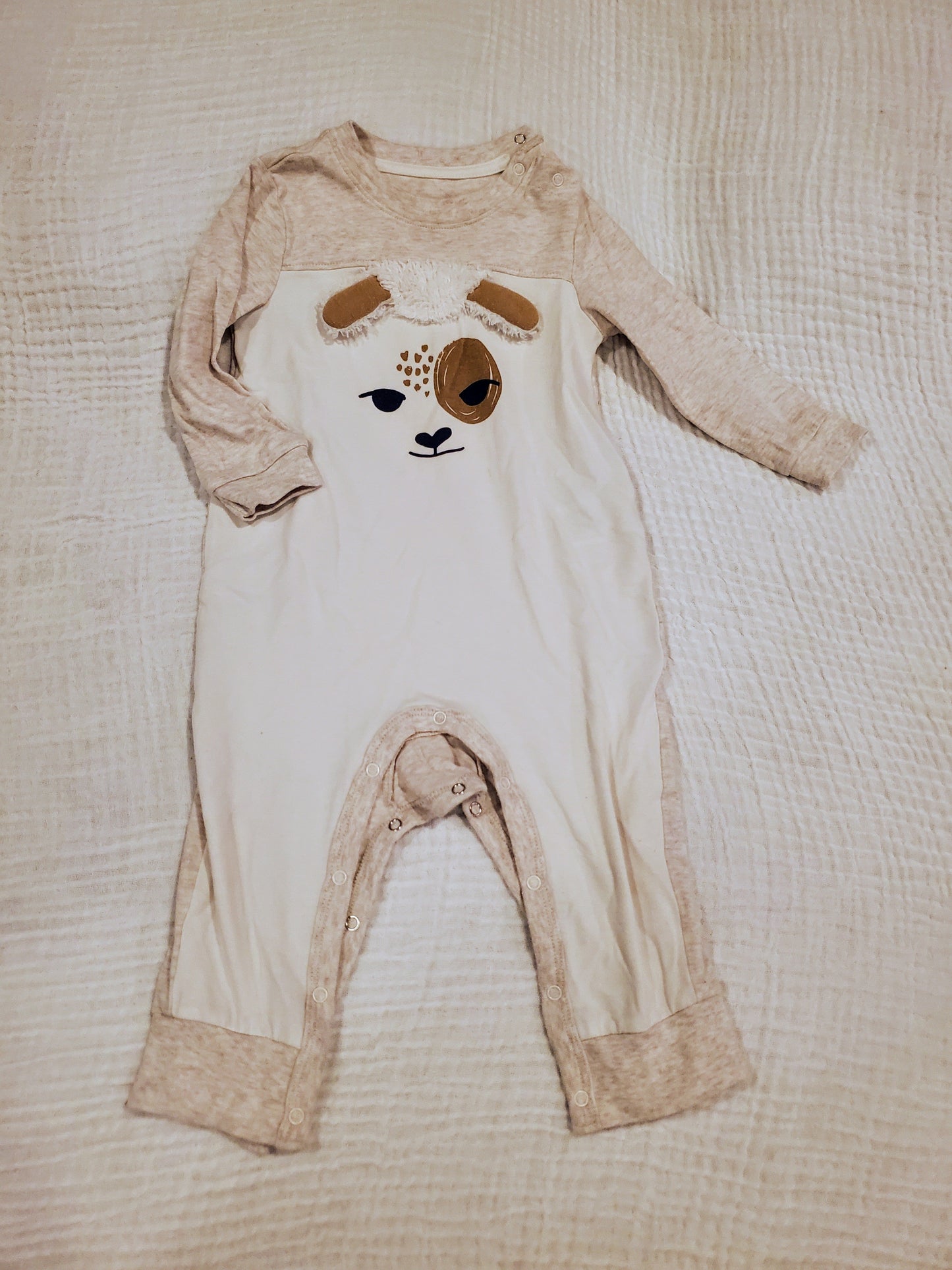 #131 Cat & Jack puppy long sleeve onesie boys size 12M