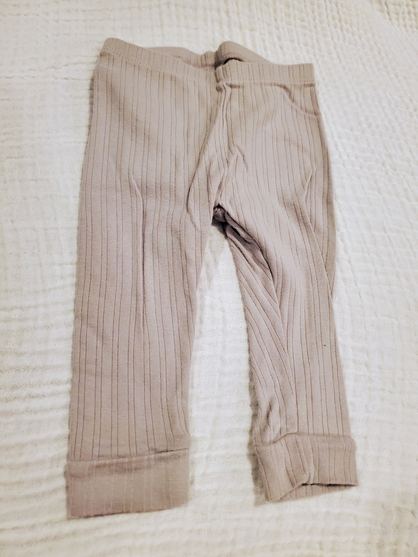#131 Gymboree gray striped texture pants gender neutral size 6-12M