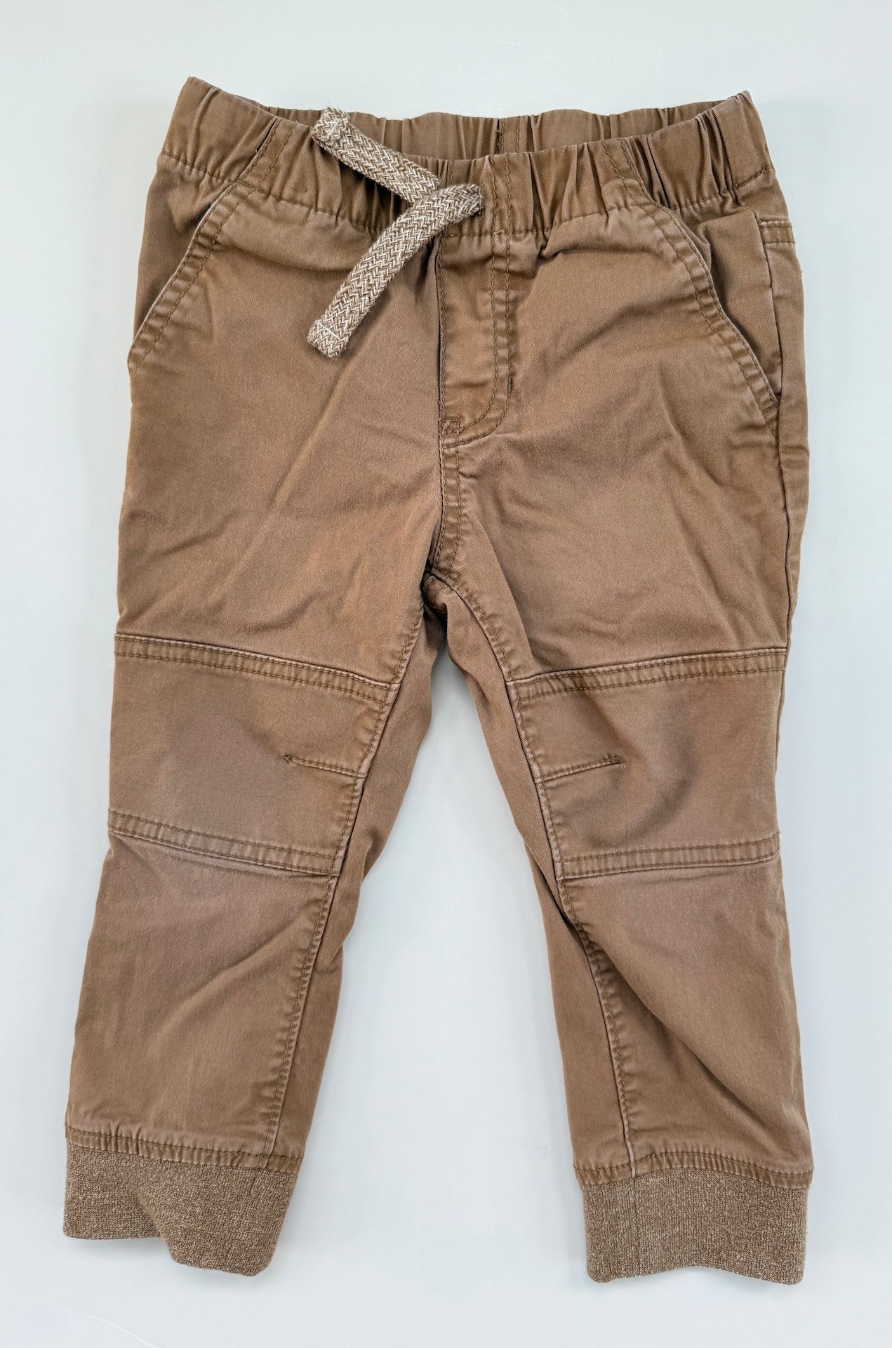 #153 Cat & Jack Khaki Joggers Toddler Boy Size 2T