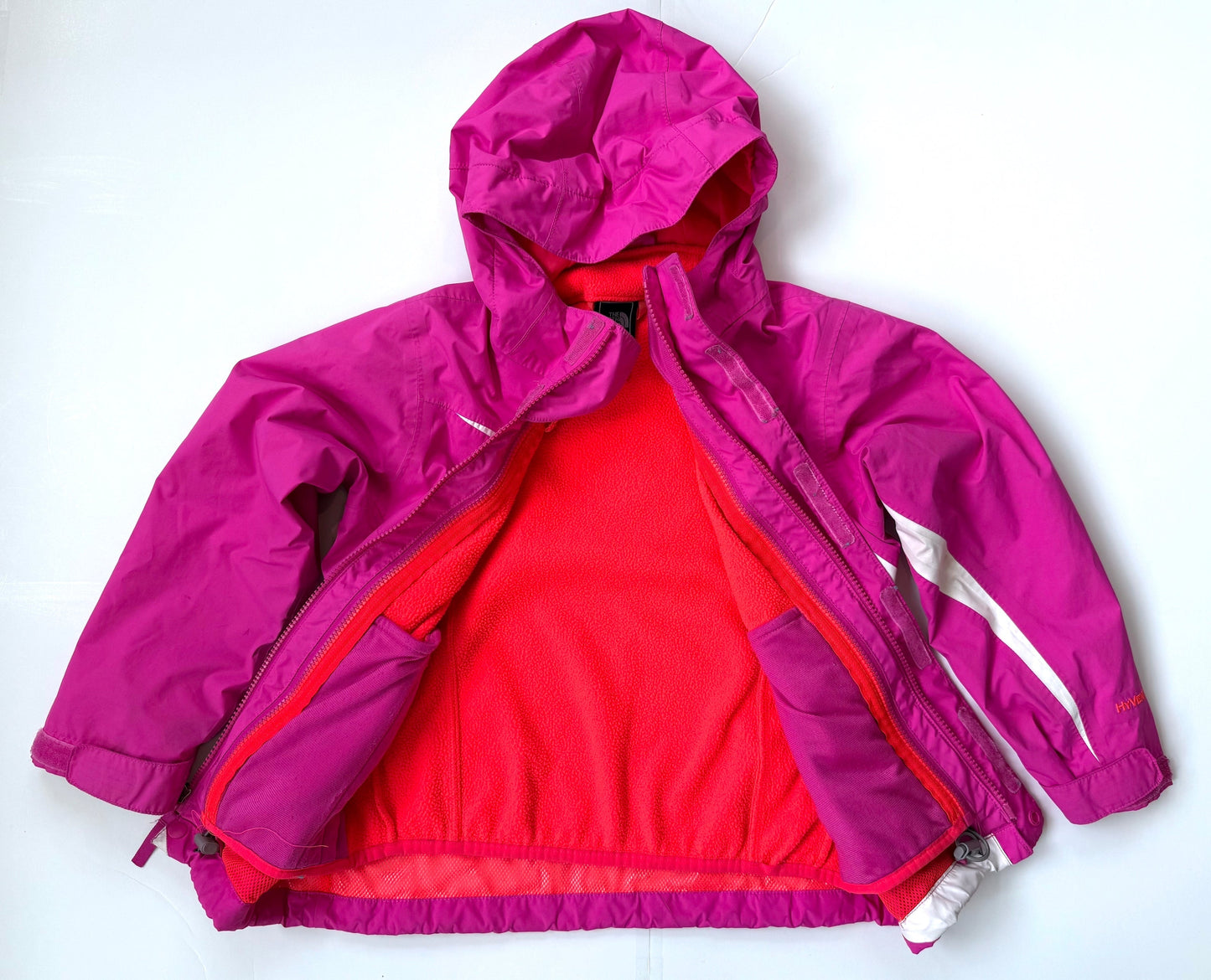 #153 North Face Pink Fleece-lined Winter/Ski/Snow Coat Girls Size 6 (XS)