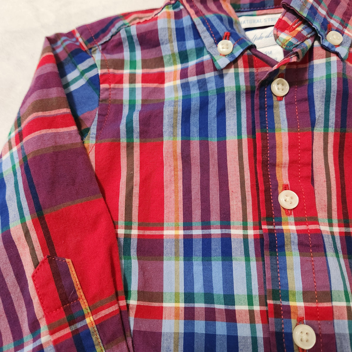 #167 Ralph Lauren Polo Baby 9 Months Multicolor Plaid Dress Shirt