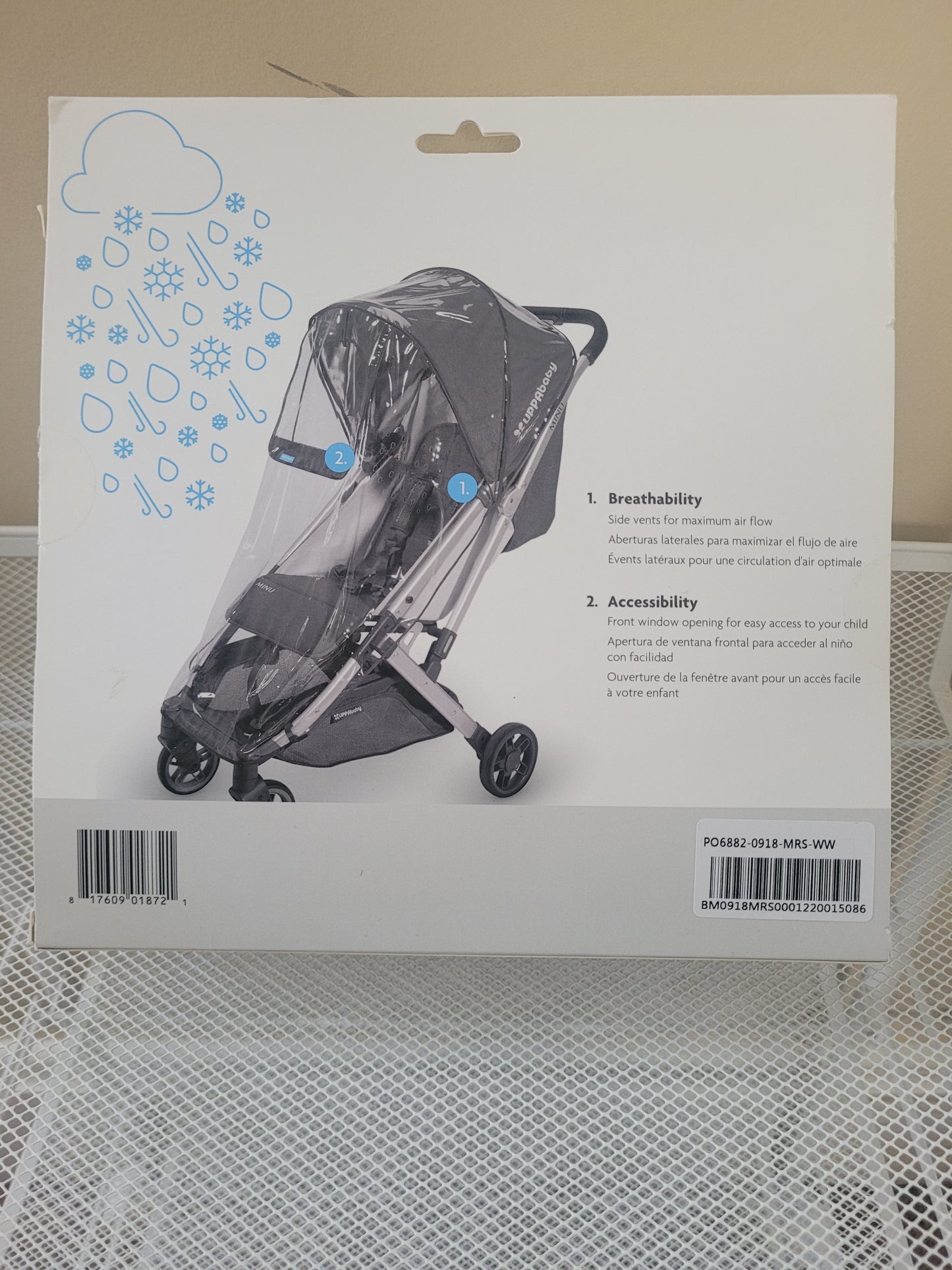 #109 Uppababy NIB Minu Rain Shield